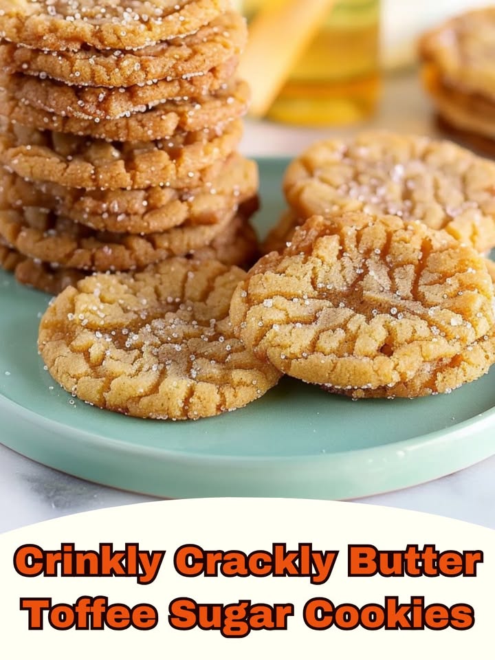 crinkly crackly butter toffee sugar cookies