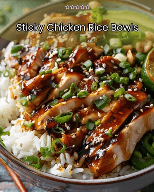 Sticky Chicken Rice Bowls