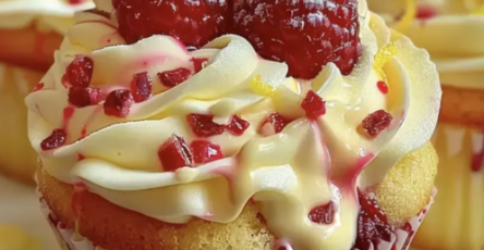 Raspberry Lemon Heaven Cupcakes