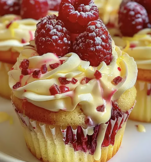 Raspberry Lemon Heaven Cupcakes